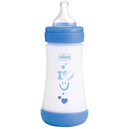 Chicco Biberon P5 240ml Med Silicone Boy