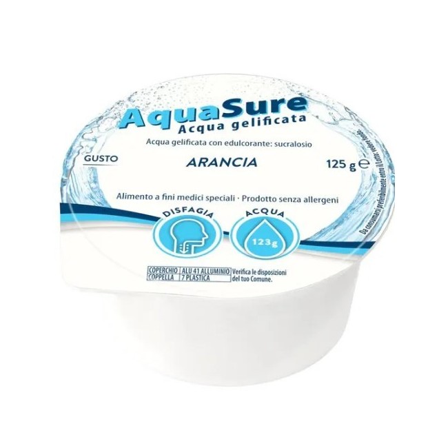 Boschetti Alimentare Aquasure Acqua Gelificata Edulcorata Arancia 24 Pezzi Da 125 G