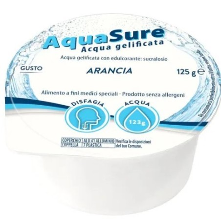 Boschetti Alimentare Aquasure Acqua Gelificata Edulcorata Arancia 24 Pezzi Da 125 G