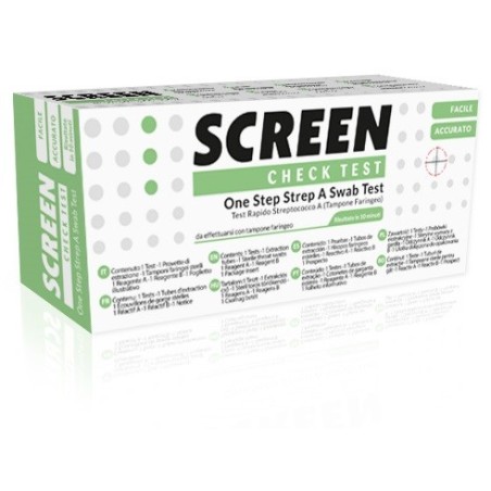 Screen Italia Test One Step Strep A Autodiagnostico Determinazione Qualitativa Antigeni Streptococco A Da Tampone Faringeo