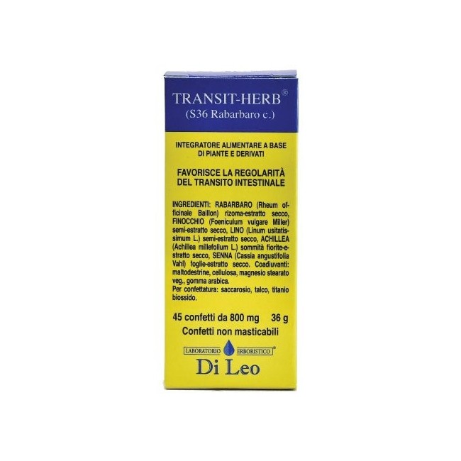 Di Leo Transit-herb S 36 Rabarbaro 40 Compresse