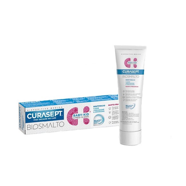 Curasept biosmalto dentifricio baby kid fragola 50 ml