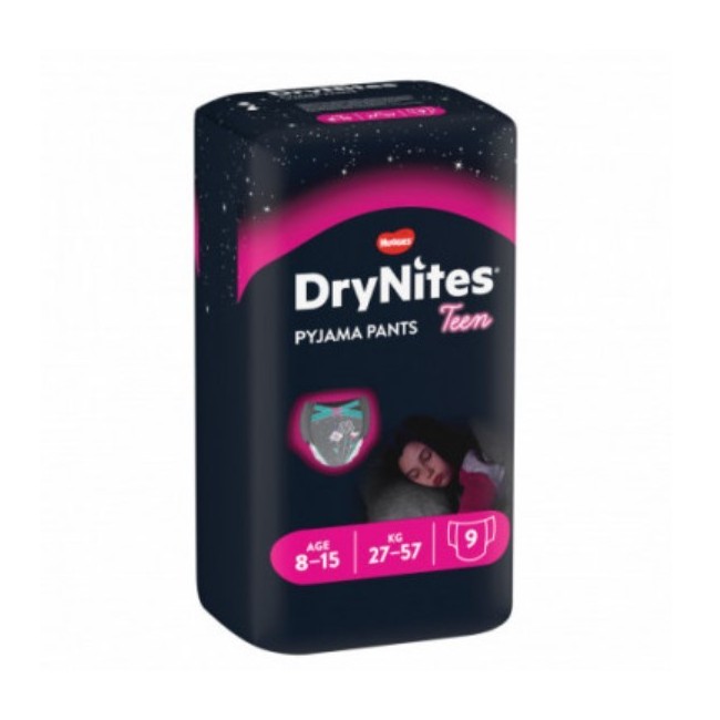 Huggies Drynites 8/15 Anni Girl L 27/57kg 9 Pezzi