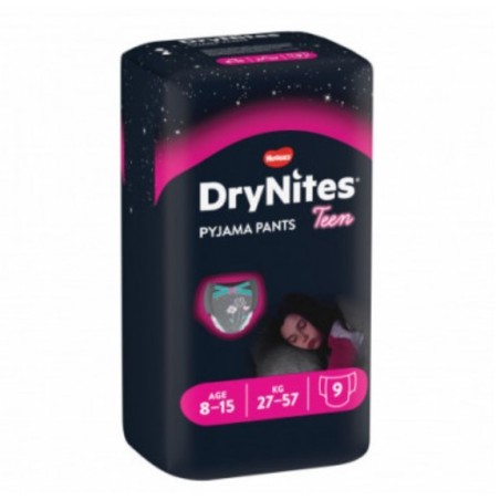 Huggies Drynites 8/15 Anni Girl L 27/57kg 9 Pezzi