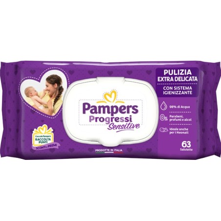 Pampers Sensitive 63 Salviette Aloe