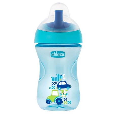 Chicco tazza advance azzurra per far bere con la cannuccia 12 mesi