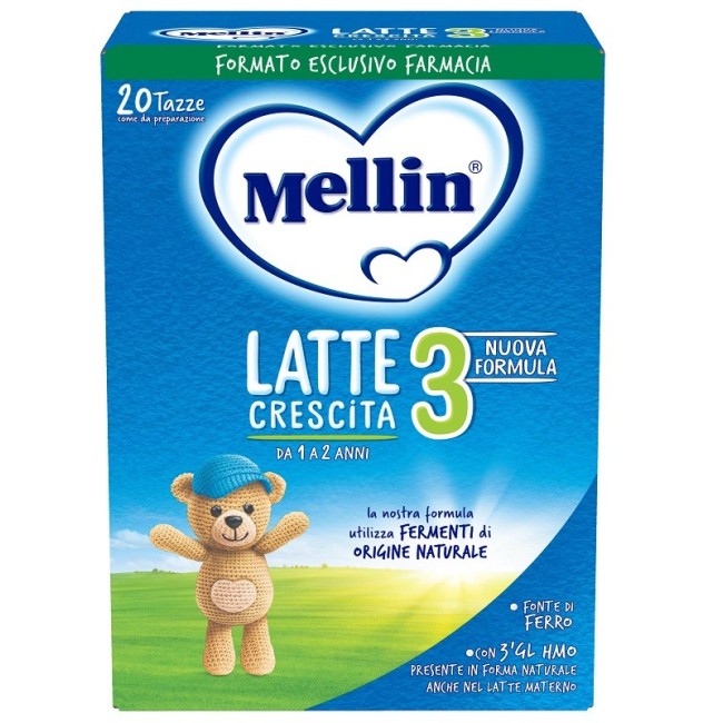 Mellin 3 latte polvere 700 g per bambini da 1 a 2 anni