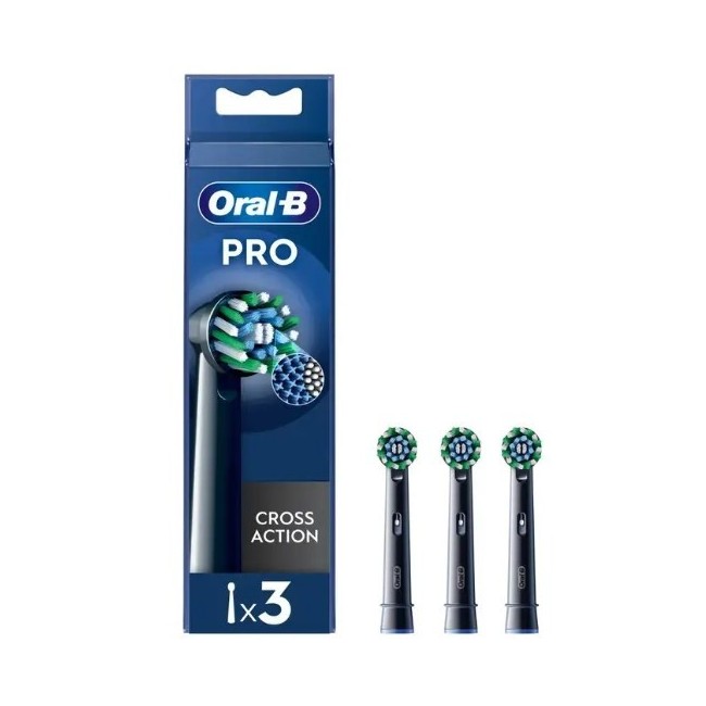 Procter & Gamble Oralb Power Refill Eb50 Crossaction Black 3 Pezzi