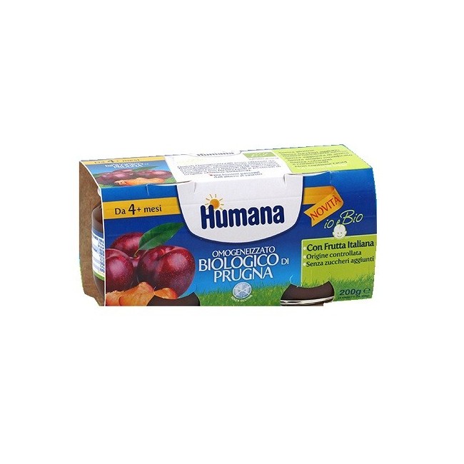 Humana Omogeneizzato Biologico Gusto Prugna 2 X80 Gr