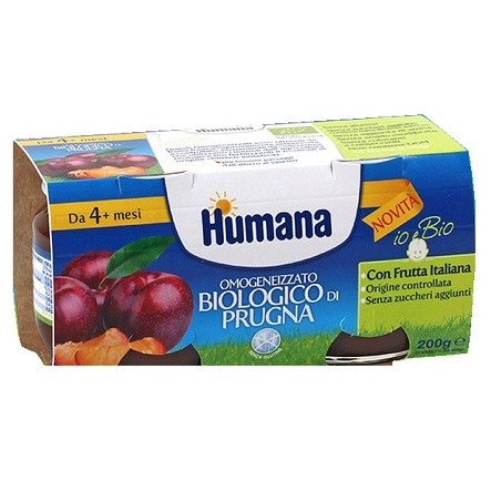 Humana Omogeneizzato Biologico Gusto Prugna 2 X80 Gr