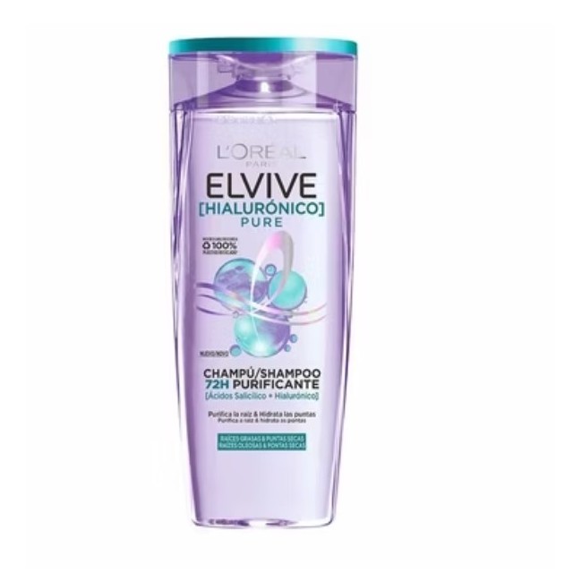 L'Oréal Paris Elvive Hyaluronic Pure Shampoo 380ml Idratazione profonda