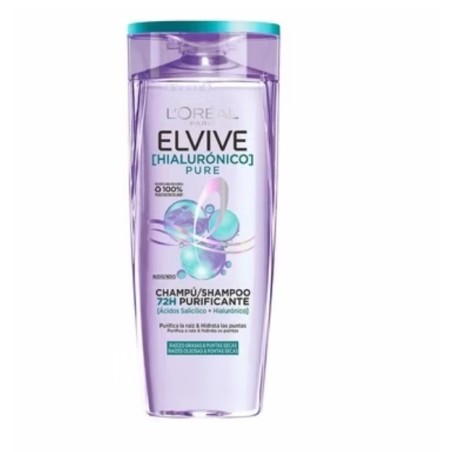 L'Oréal Paris Elvive Hyaluronic Pure Shampoo 380ml Idratazione profonda