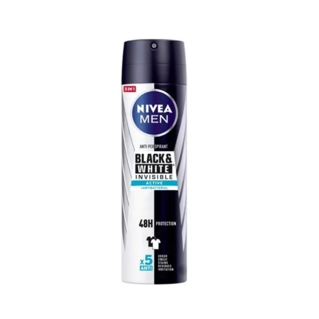 Nivea Deodorante Spray Men Black & White Invisible Active 200Ml