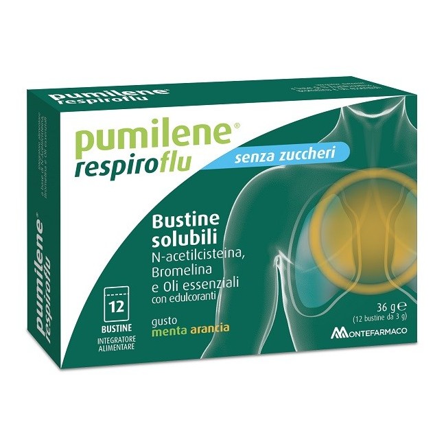 Pumilene Respiroflu Senza Zucchero 12 Bustine