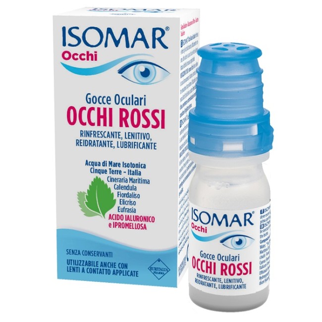 Isomar Occhi Rossi Gocce Oculari Acido Ialuronico 0,20% 10Ml