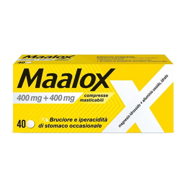 Maalox 40 Compresse Masticabili 400mg+400mg