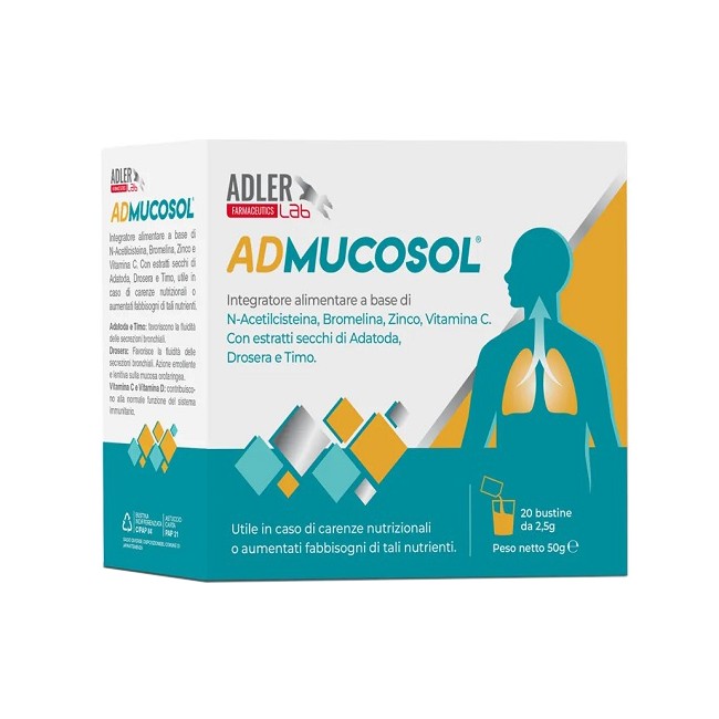 Adler Lab Admucosol integratore 20 Bustine