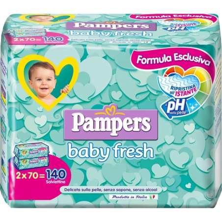 Pampers Salviette Baby Fresh 140 Pezzi