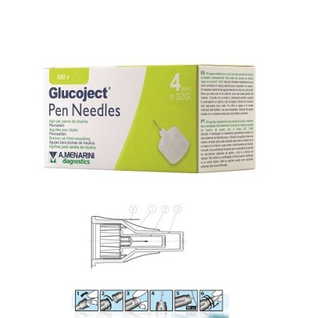 Glucoject Pen Needles Ago Per Penna Da Insulina 4mm G32