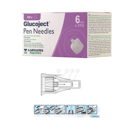 Glucoject Pen Needles Ago Per Penna Da Insulina 6mm G31