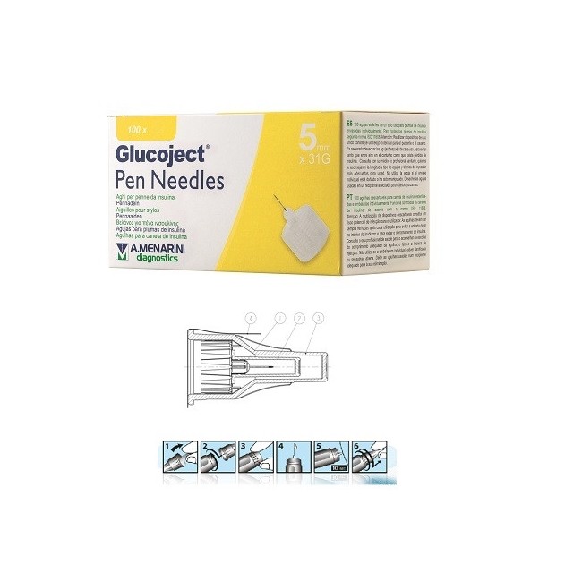 Glucoject Pen Needles Ago Per Penna Da Insulina 5mm G31