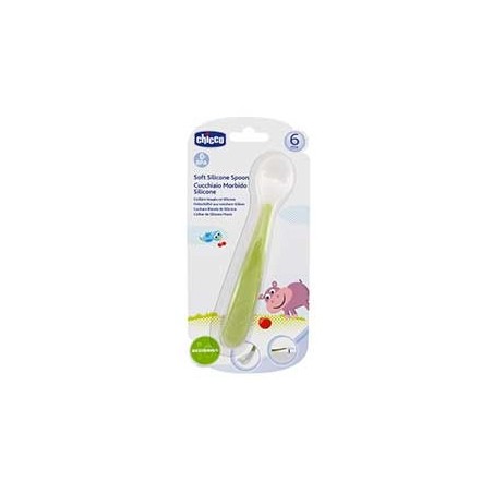 Chicco Cucchiaio Morbido Silicone 6m+ Verde