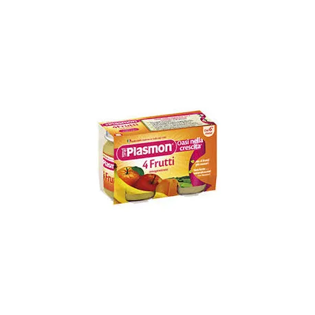 Plasmon Omogeneizzato 4 Frutti 2x104g