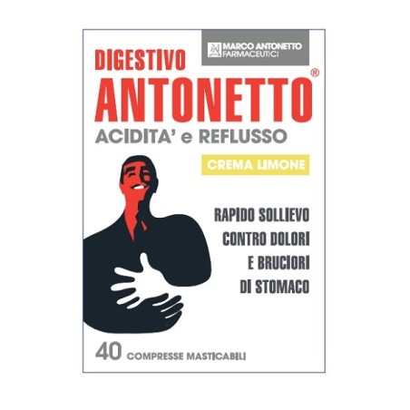 Digestivo Antonetto Acidita' E Reflusso Limone 40 Compresse