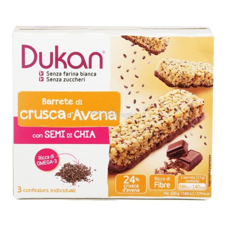 Dukan Barretta Crusca Avena 4 Pezzi