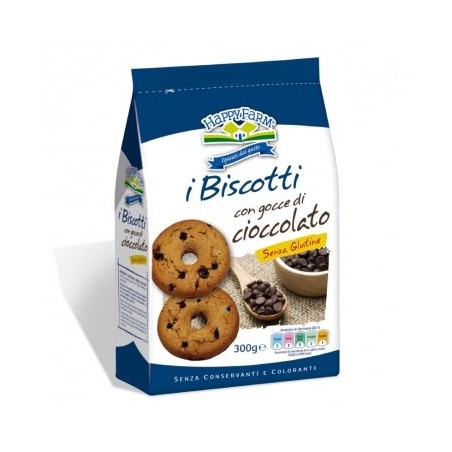 Happy Farm Biscotti Gocce Di Cioccolato Senza Glutine 300g