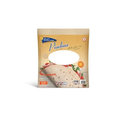 Piaceri Mediterranei Piadina Olio D'oliva 200g - Para-Farmacia Bosciaclub