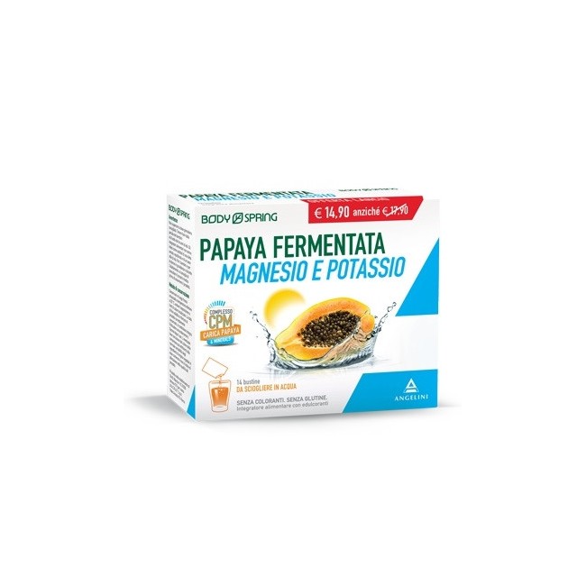 Body Spring Papaya Fermentata Magnesio Potassio 14 Bustine