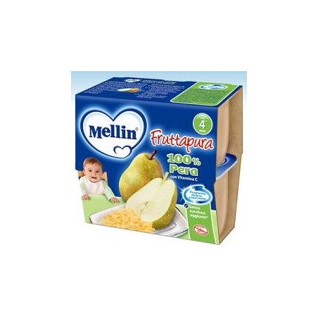 Mellin Frutta Pura Pera 100 G 4 Pezzi