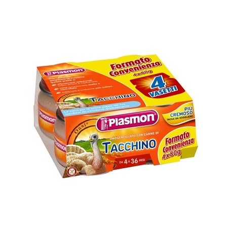 Plasmon Omogeneizzato Tacchino 4 X 80 G