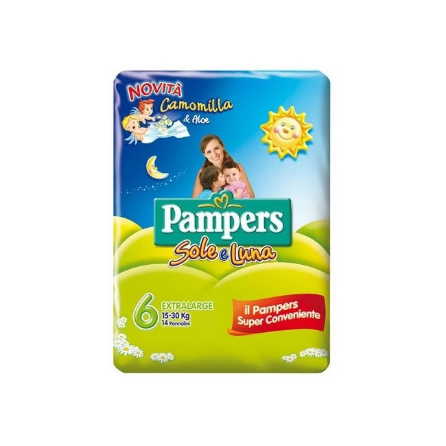 Pampers Sole & Luna Flash Xl 14 Pezzi