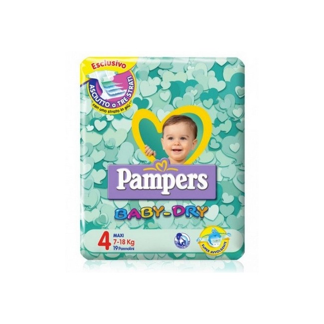 Pampers Baby Dry Downcount No Flash Maxi 19 Pezzi