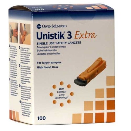 Unistik 3 Extra 100 Lancette