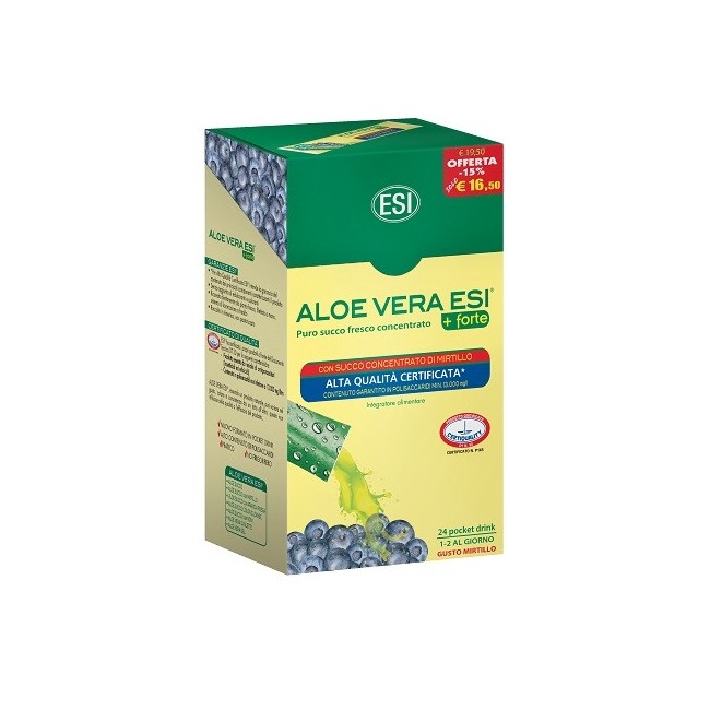 Esi Aloe Vera Drink Mirtillo 24 Pocket 20 Ml