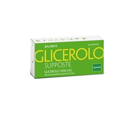 Sofar Glicerolo Supposte Bambini 1500 Mg 18 Pezzi