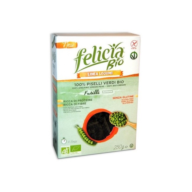 Felicia Bio Fusilli Con Piselli Verdi Senza Glutine 250g