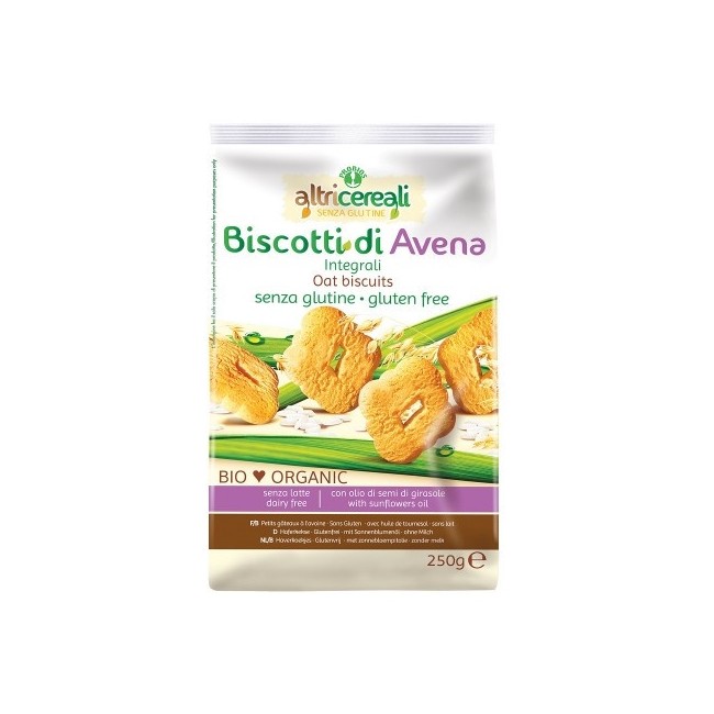 Altricereali Biscotti Di Avena Integrali Senza Glutine 250g