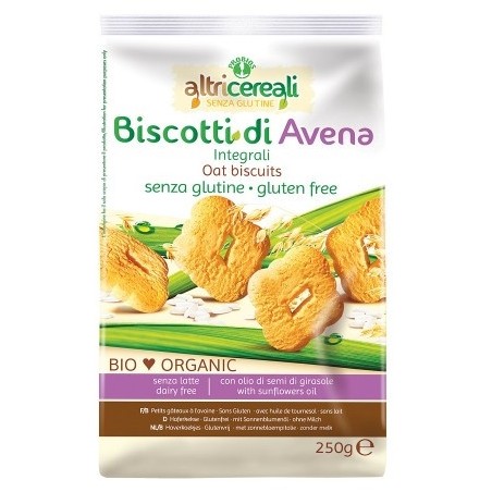 Altricereali Biscotti Di Avena Integrali Senza Glutine 250g