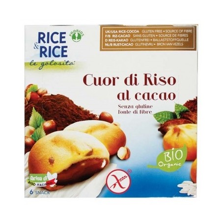 Rice&rice Biscotti Cuor Di Riso Al Cacao Senza Glutine 6x33g