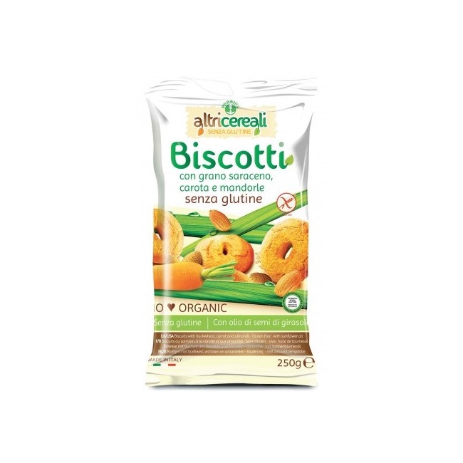 Altricereali Biscotti Grano Saraceno Carote E Mandorle 250g