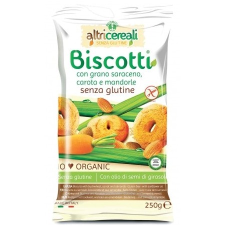 Altricereali Biscotti Grano Saraceno Carote E Mandorle 250g