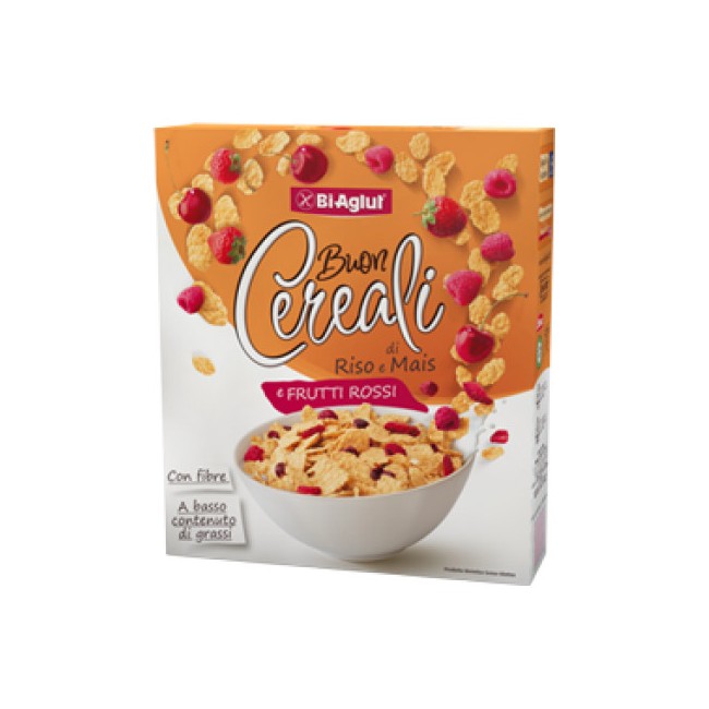 Biaglut Buon Cereali Fiocchi Riso&mais Ai Frutti Rossi 275g