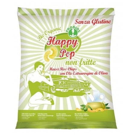 Happy Pop Chips Mais&riso Olio Oliva 45g