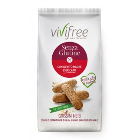 Vivifree Grissini Neri Con Olio E Grano Saraceno Integrale