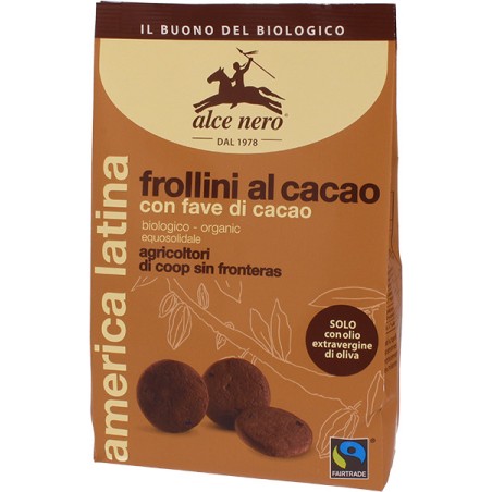 Alce Nero Frollini Al Cacao Con Fave Di Cacao Biologico 250g