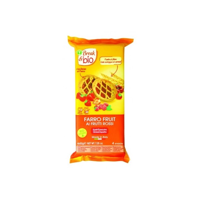 Break&bio Farro Fruit Ai Frutti Rossi Biologici 4x50g